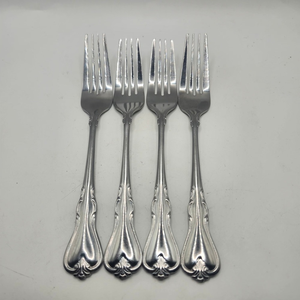Cambridge Jessica Stainless Dinner Forks Set of 4 Glossy Replacement Flatware